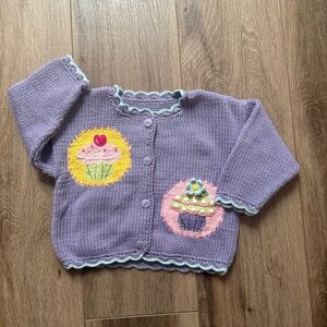 Hand Knit Cupcake Sweater best 18/24m